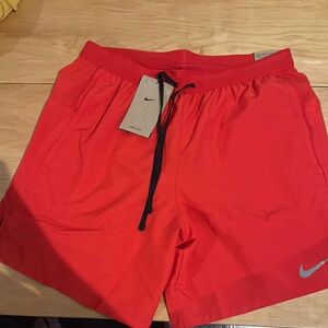 Nike Red Athletic Shorts Lightweight Elastic Fit
